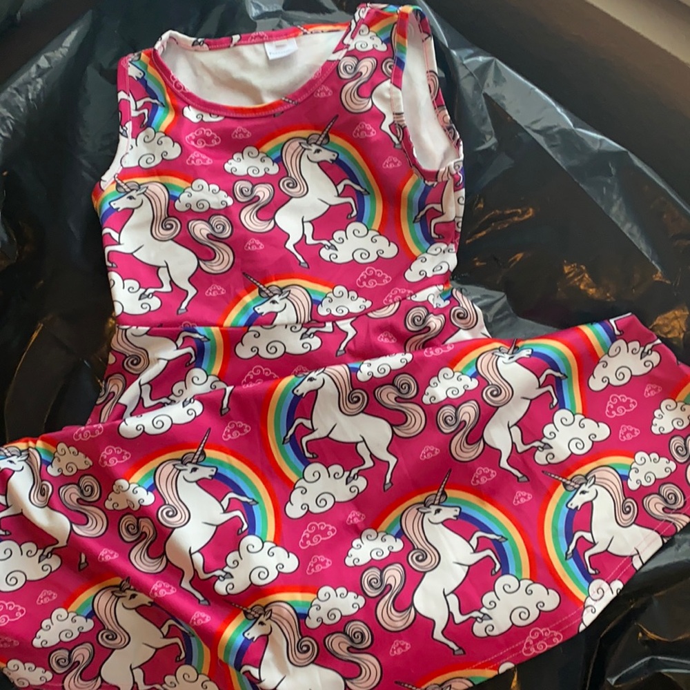 Youth Pink Unicorn Dress